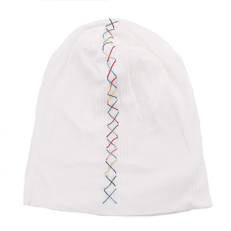 Soft colorful ribbon cotton ribbed hats for women hat 2020 New Spring Winter Slouchy hats ladies Girls Skullies Beanies Gorros