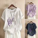 Vintage Cotton Linen Blouse 2023 ZANZEA Summer Embroidery Tunic Tops Women Casual O Neck Short Sleeve Work Shirts Female Blusas