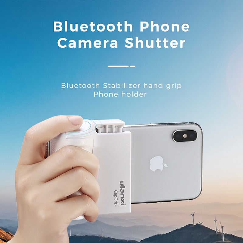 Smartphone Selfie Booster Handle Grip Bluetooth Photo Stabilizer Holder with Shutter Release 1/4 Screw Phone Stand