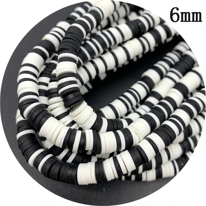 400pcs/Lot 3/4/5/6mm 16inch Round Slice Clay Beads Spacer Beads Polymer Clay Beads For Jewelry Making DIY Handmade Accessories