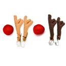 2 Antlers+1 nose Cute Vehicle Nose Horn Costume Set Horn And Red Nose Christmas Supplies Rudolf Reindeer Christmas Car Decor