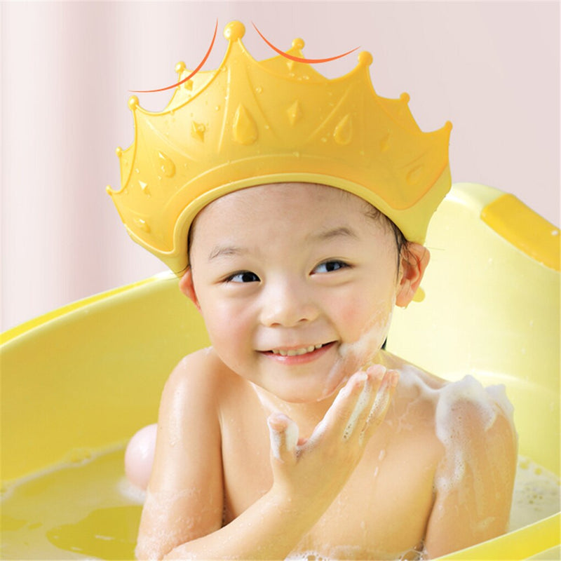 Children Shampoo Cap Baby Soft Cartoon Bath Visor Hat Adjustable Baby Shower Protect Eye Water-proof Hair Shield Cap for Infant