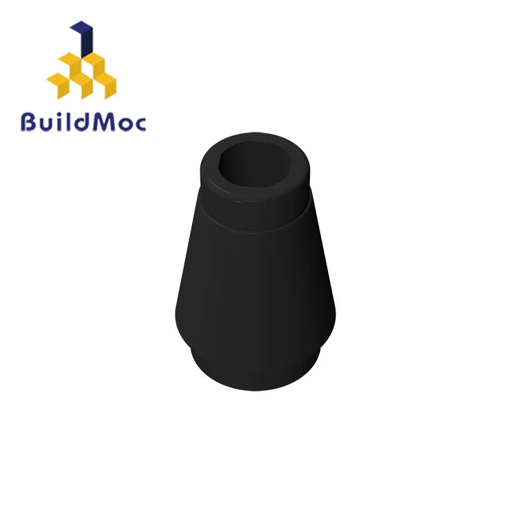 BuildMOC 59900 Cone 1x1 Top Groove brick high-tech Changeover Catch For Building Blocks Parts DIY Educ