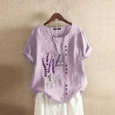 Vintage Cotton Linen Blouse 2023 ZANZEA Summer Embroidery Tunic Tops Women Casual O Neck Short Sleeve Work Shirts Female Blusas