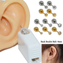 1PC Sterilized Disposable Safety Ear Piercing Device+Sterile Bezel Crystal Stud No Sharp Body Piercing Jewelry Suitable Baby