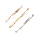 50 Stück Edelstahl 5 cm geschweißte Verlängerungskette Gold Halskettenverlängerung Endketten für DIY-Schmuckherstellung