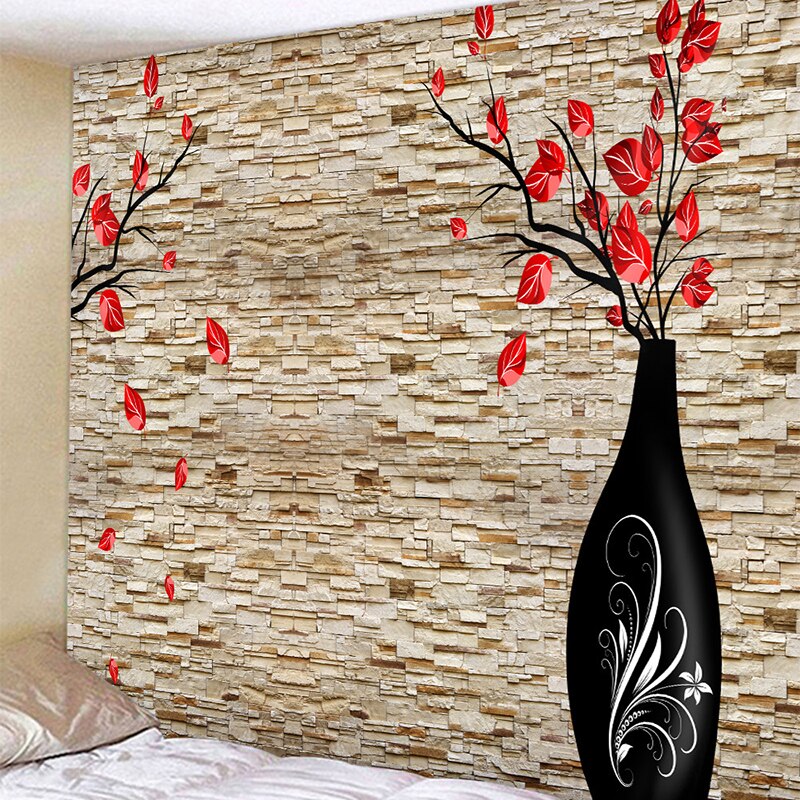 3D Stone Wall Hanging Decorative Tapestry 3D Painting Clothe Craft Background Decor Rectangular Tapestry Mat