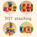 Baby Wooden Building Block BPA Free Montessori Educational Toy Rainbow Stacked Stone Balanced Stacking Toys Children Gifts