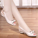 GKTINOO 2023 Summer New Style Sandals Female Summer With Wedges Open Toe Shoes White Shoes Comfortable Women's Shoes