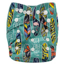 Pororo ecological diapers for baby girl boy Cloth diapers bamboo charcoal washable reusable diapers waterproof double leg gusset