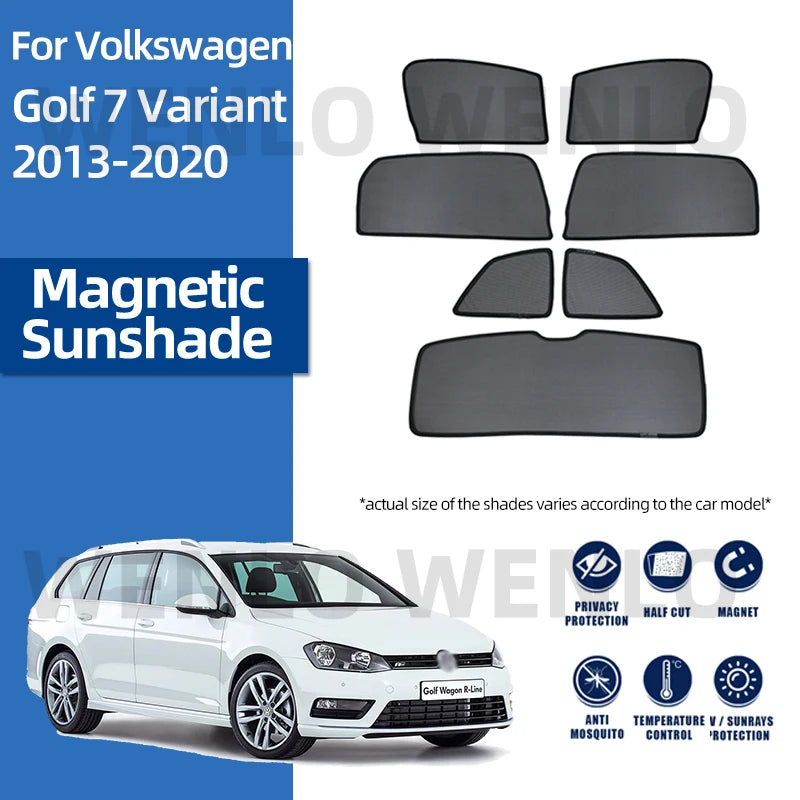 For Volkswagen Golf 7 Variant Wagon Interior Curtain Baby Side Window Shield Car Sun Shade Mesh Glass Sunshade Windshield Shield