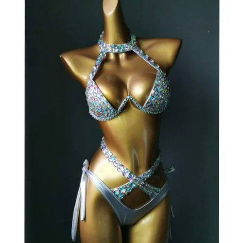 2021 Venus Vacation Neues Diamant-Bikini-Set Sexy Damen Bademode Strass-Badeanzug Glitzersteine Bikini mit Kristall