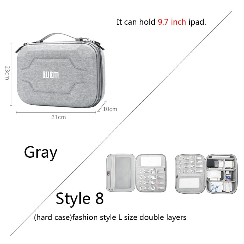 BUBM bag for power bank digital receiving accessories case for ipad cable organizer portable bag for USB