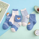 5 Pairs Cute Cartoon Newborn Infant Girl Soft Cotton Socks Winter Toddler Kids Baby Christmas Boy Accessories 0-2Y Miaoyoutong