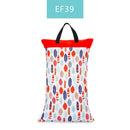 Happy Flute 1 Stk. Große nasse/trockene Eimertasche zum Aufhängen für Stoffwindeln, Einlagen, Windeln, Wäsche mit zwei Reißverschlüssen, wasserdicht, wiederverwendbar