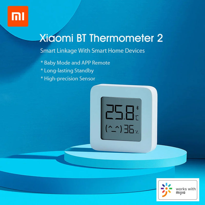 1-4Pcs Xiaomi Mijia BT Digital Thermometer 2 Wireless Smart Electric Digital Hygrometer Humidity Sensor Work With Mijia APP