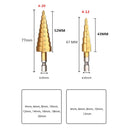 3-12mm 4-12mm 4-20mm HSS Straight Groove Step Drill Bit Titanium Coated Wood Metal Hole Cutter Core Drilling Tools Set
