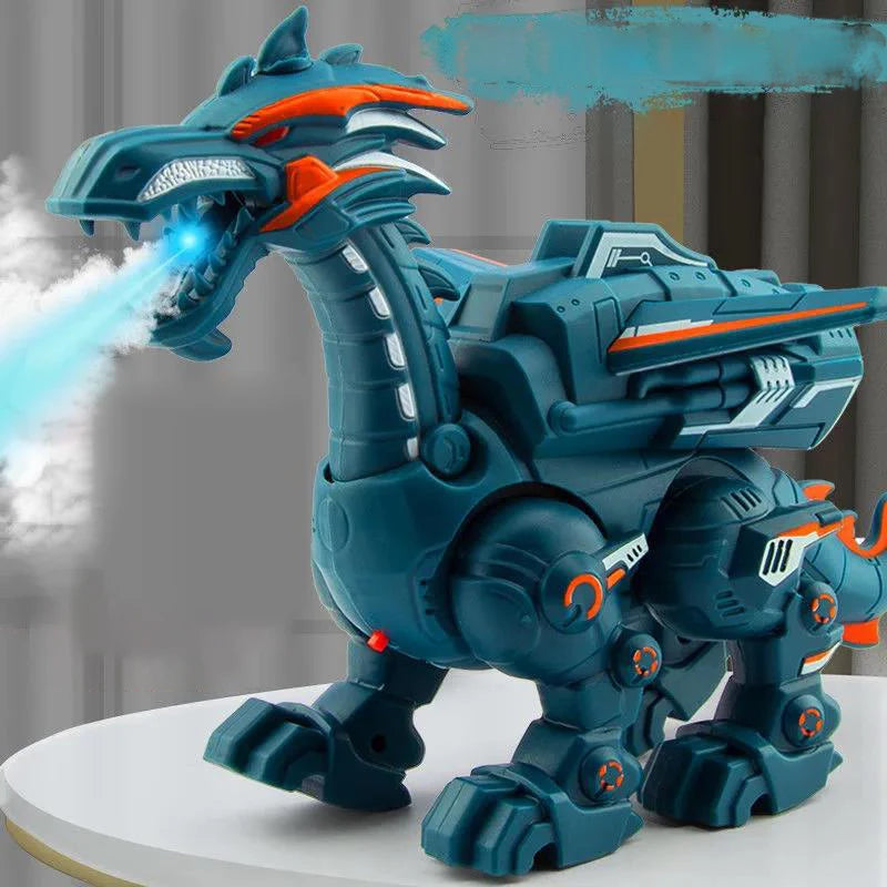 Electric Interactive Spray Fire Dinosaurs Toys Simulation Walking Shaking Dragon Boy Kids Toy Christmas Gift Fine Electronic Pet