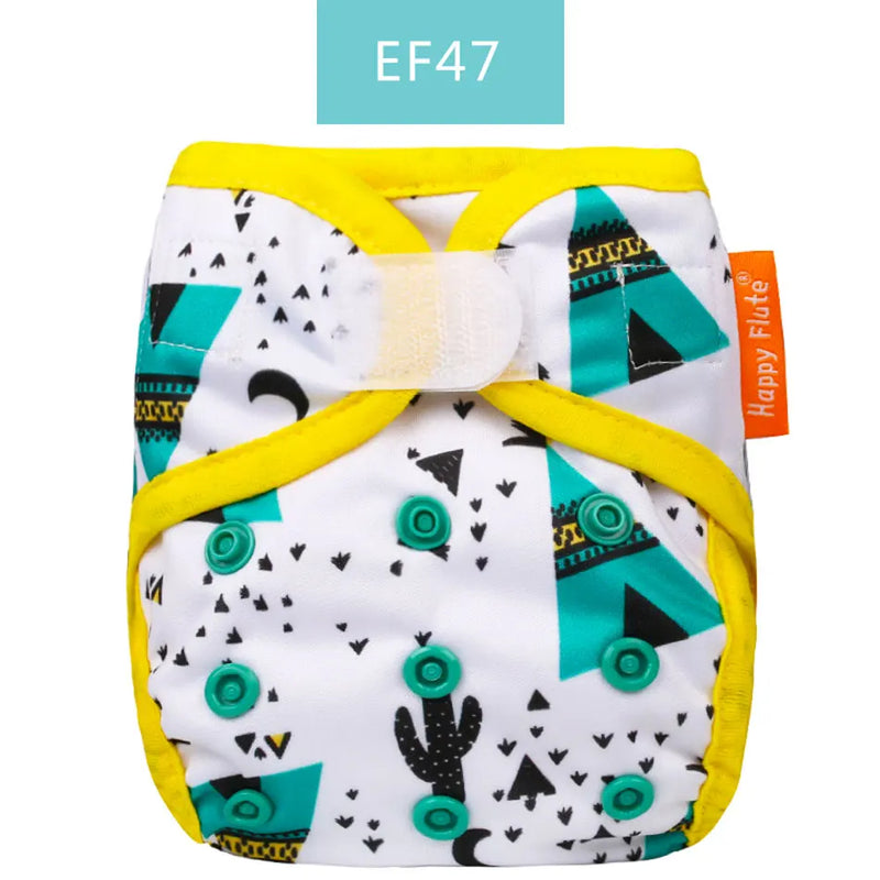HappyFlute Newborn Tiny Diaper Cover Washable Baby Cover Cartoon Animal Adjustable Nappy Reusable Cloth Diapers Available