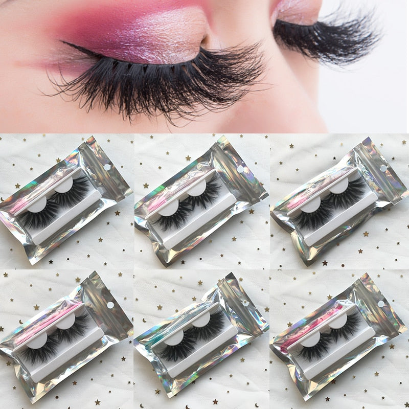 Resuable Mink Eyelashes 25mm Fluffy Lashes Wholesale Long Fake False Full Strip Eye Lashes In Bulk Vendor Supplier 10 Pairs