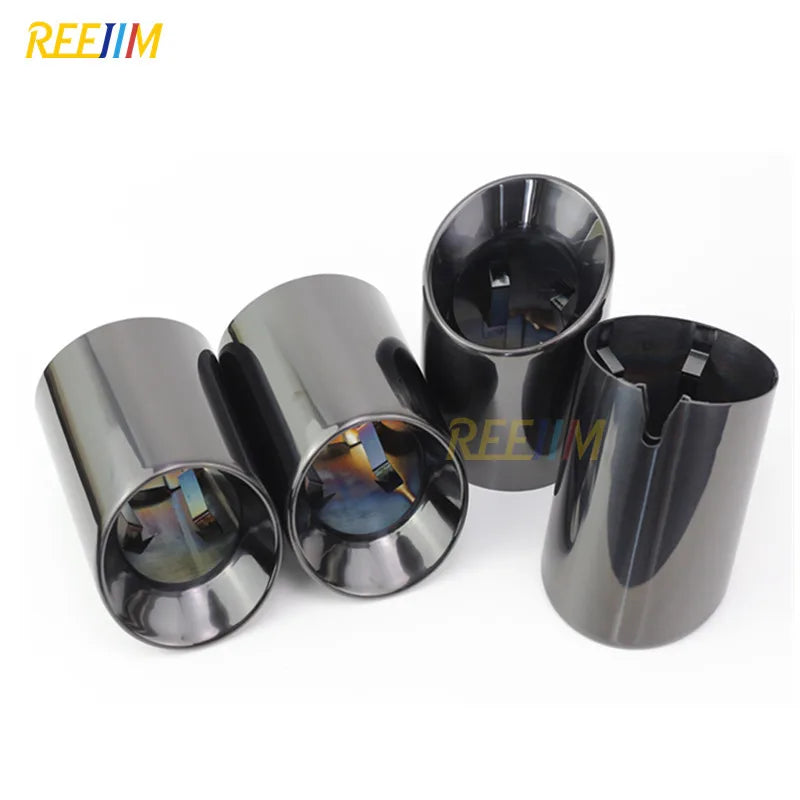 4 Pieces 304 Stainless Steel Exhaut tips for BMW F87 M2 F80 M3 F82 F83 M4 F10 M5 F12 F13 M6 Direct Fit Universal Fit Exhaust Tip