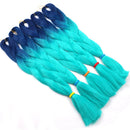 24'' Synthetic Jumbo  Braiding Hair Long Braids Hair Bundles Strands Ombre Crochet Braid Hair Extensions for Woman Pink Gray