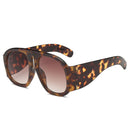 HBK Luxury Celebrity Sunglasses Women Men Retro Oversized Oval Sun Glasses Hip Hop Style High Quality Big Frame Brown Gray Lens