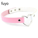 Punk Black Bell Lock PU Leather Necklaces for Women Cosplay Rock Geometry Rivet Collar Choker Necklaces Festival Jewelry