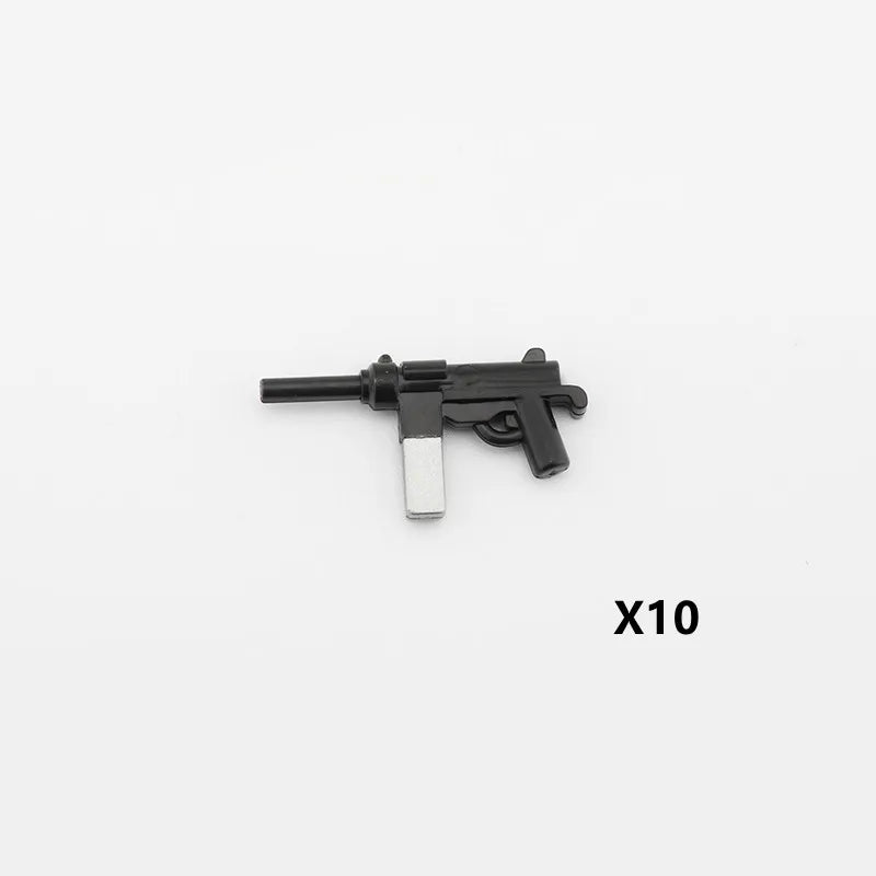 WW2 Military Weapon Building Blocks US Army Figures Guns Two-color Printing M1 Rifle M1A1 Submachine Gun Accessories Toys C270