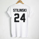 Stilinski 24 Letters Print Women Short Sleeve T Shirt Women Harajuku Kawaii Red Tshirt  Tops Teen Wolf Shirts Women Gai