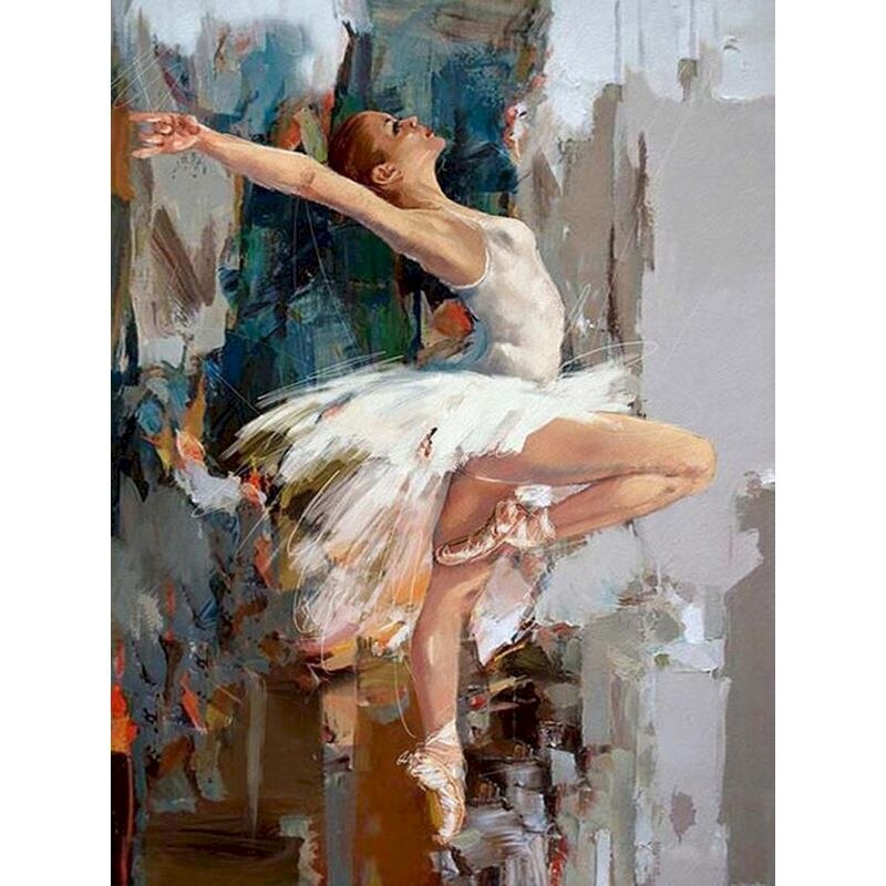 RUOPOTY Frame Ballet Dancer Figure DIY Painting By Numbers For Adults Diy Artcraft Oil Paints By Numbers Framed Drawing Artwork