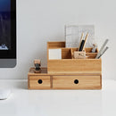 Japan Style Office Desktop Storage Box Bamboo Wood Creative Combination Rack Drawer Multi-layer Debris Sorting Box