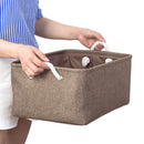 Baumwoll-Leinen Faltkörbe Kinder Spielzeug Organizer Kleidung und Kleinteile Aufbewahrungsbox Schrank Aufbewahrungstasche Wäschekorb