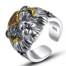 Fashionable Tiger Head Zodiac Animal Open Ring Men's Personalized Punk Domineering Trendy Jewelry