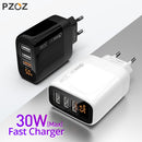 PZOZ USB Type C Charger 30W Fast Charging QC 3.0 PD 20W Quick Charge LED Display For iPhone 14 13 12 Pro Max Plus Samsung Xiaomi