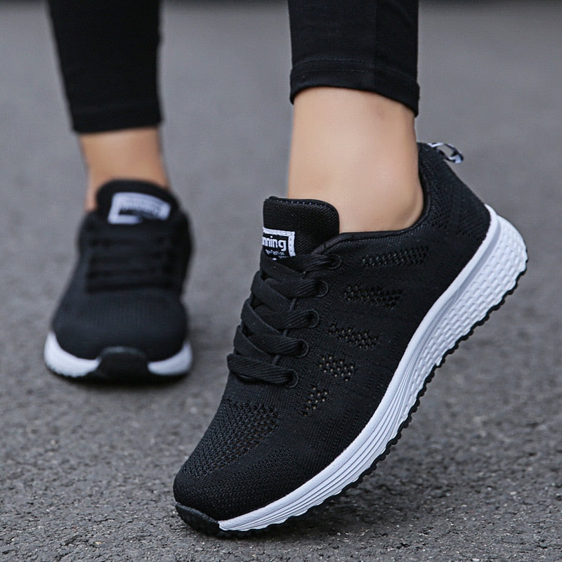 Women&#39;s Sports Shoes Fashion Breathable Walking Mesh Flat Shoes Women&#39;s Sneakers For Women 2021 Tennis Female Women Casual Shoes