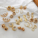 AENSOA Fashion Metal Statement Earring 2022 Gold Color Geometric Earrings For Women Hanging Dangle Simple Party Jewelry