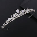 Luxus Kristall Perlen Blatt Brautschmuck Sets Strass Krone Tiaras Halskette Ohrringe Set für Braut Afrikanische Perlen Schmuck Sets