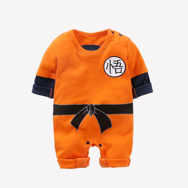 DBZ Anime Clothes Newborn Baby Boy Costume Organic Cotton Halloween Children Overalls New Born Clothing Infant Romper Onesie