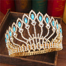 Crystal Queen Hochzeit Tiara Krone Braut Festzug Haarschmuck Barock Diadem Kopfschmuck Damen Braut Kopfschmuck Accessoires