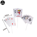 Poker Theme Cake Toppers Casino Birthday Cupcake Topper Gambling Scene Playing Card Picks Adults Kids Birthday Party Supplies