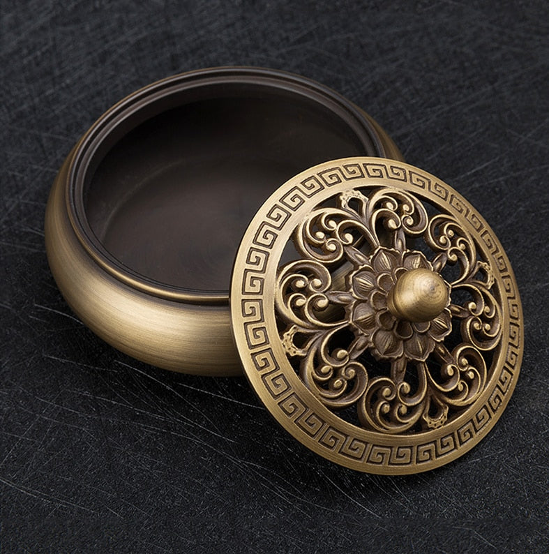 Indoor copper incense burner Aromatherapy Natural Aroma incense coil Fragrance censer holder room home decoration