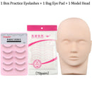 Mannequin Head for Eyelash Extension With Practice False Eyelashes Silicone Mannequin Head  Lash Extension Supplies Kits