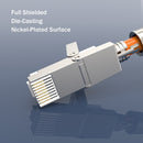 Launched New - RJ45 8P8C Unshield Shielded Field Connector - RJ45 Termination Plug for Cat.6/6A/7 23AWG Solid Installation Cable