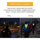 High Quality Night Cycling Vests Reflective Usb Led Vest Whith Direction Indicators Backpack Attachment Clip Signal Safety