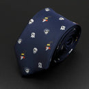 Trendy Design Men's Microfiber Jacquard Necktie Animal Plant Skull Flower Woven Tie Wedding Party Father's Day Birthday Gift