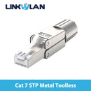 Launched New - RJ45 8P8C Unshield Shielded Field Connector - RJ45 Termination Plug for Cat.6/6A/7 23AWG Solid Installation Cable