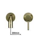 Bagnolux Wire Drawing Gold Concealed Basin Bathroom Faucet Brass Round Hole Water Outlet  Bathroom Hotel Decoration Faucet