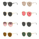 Kachawoo men's round sunglasses retro metal gold black brown classic sun glasses fashion woman accessories gifts drop ship