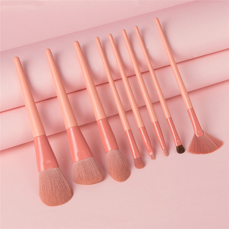 FLD 8/13pcs Natural Hair Makeup Brushes Set Professional Foundation Blushes Eyeshadow Eyebrow Blending Brush Tools Maquillaje